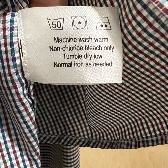 Lawrence Hunt Men’s Plaid Button Up Collared Shirt - Picture 8 of 9